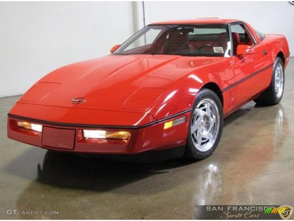 1990 Corvette ZR1 - Bright Red / Red photo #3