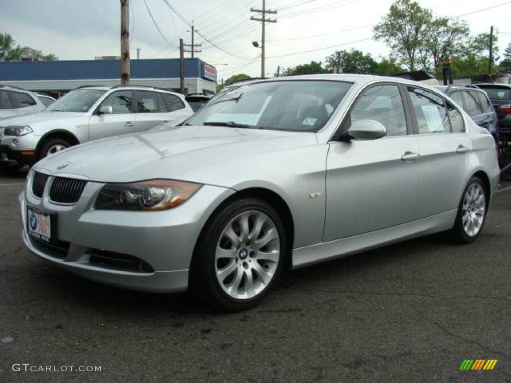 2006 3 Series 330i Sedan - Titanium Silver Metallic / Grey photo #4