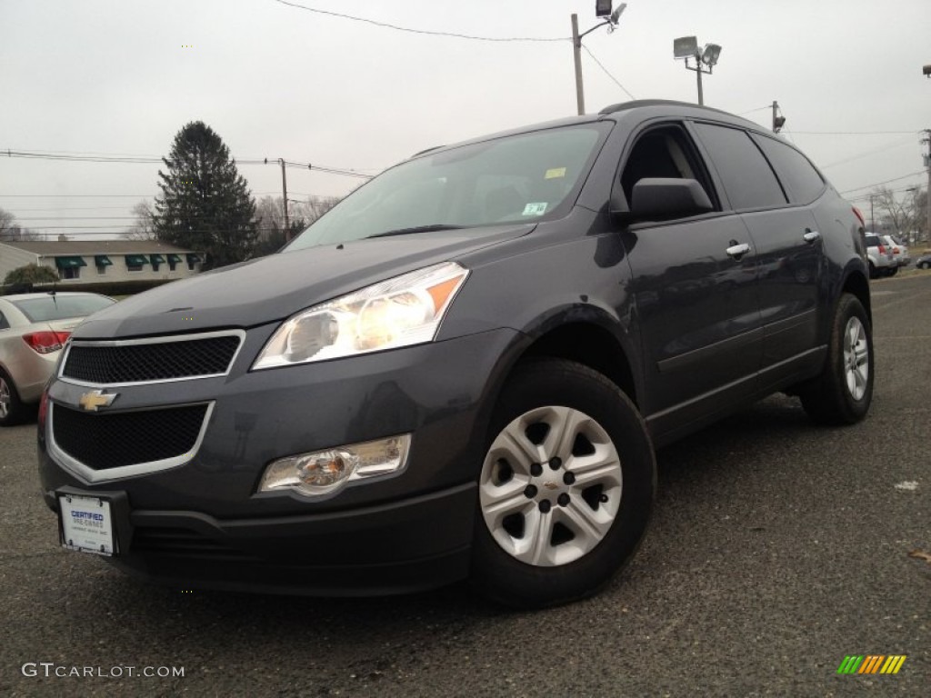 2011 Traverse LS AWD - Cyber Gray Metallic / Dark Gray/Light Gray photo #1