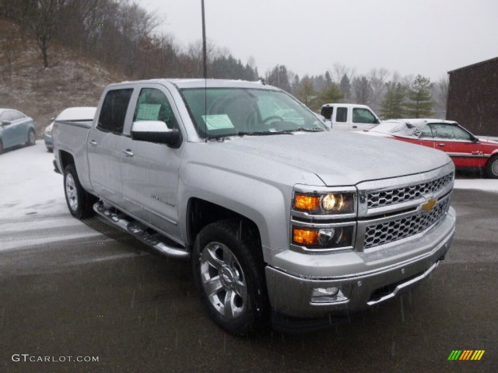 2014 Silverado 1500 LTZ Crew Cab 4x4 - Silver Ice Metallic / Cocoa/Dune photo #3