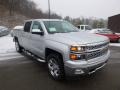 2014 Silver Ice Metallic Chevrolet Silverado 1500 LTZ Crew Cab 4x4  photo #3