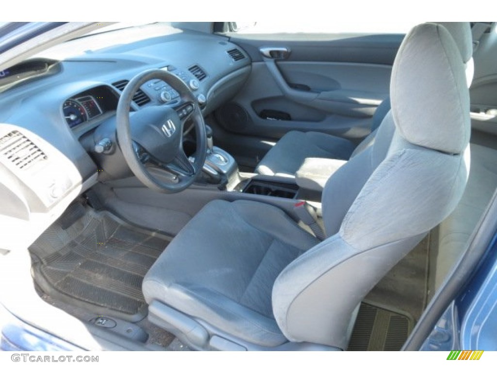 2007 Civic LX Coupe - Atomic Blue Metallic / Gray photo #4