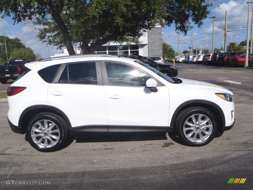 Crystal White Pearl Mica 2014 Mazda CX-5 Grand Touring Exterior Photo #89360284