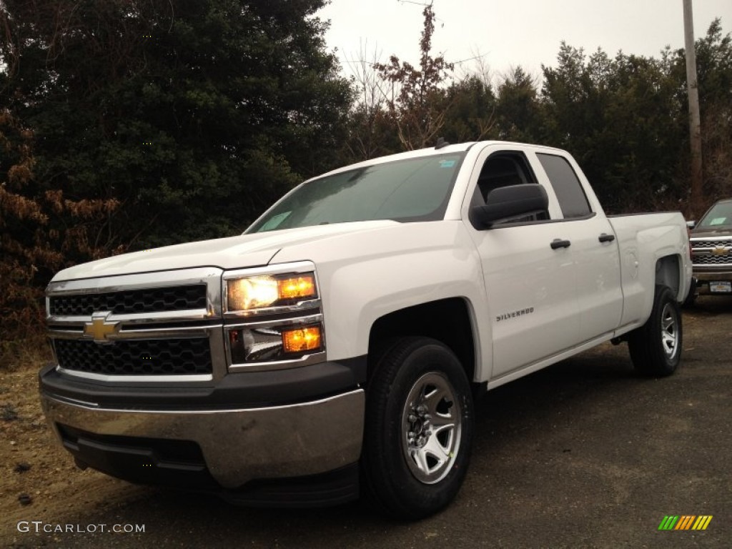 2014 Silverado 1500 WT Double Cab - Summit White / Jet Black/Dark Ash photo #1