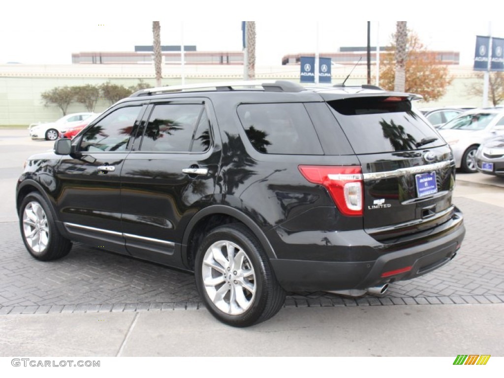 2012 Explorer Limited EcoBoost - Tuxedo Black Metallic / Medium Light Stone photo #7