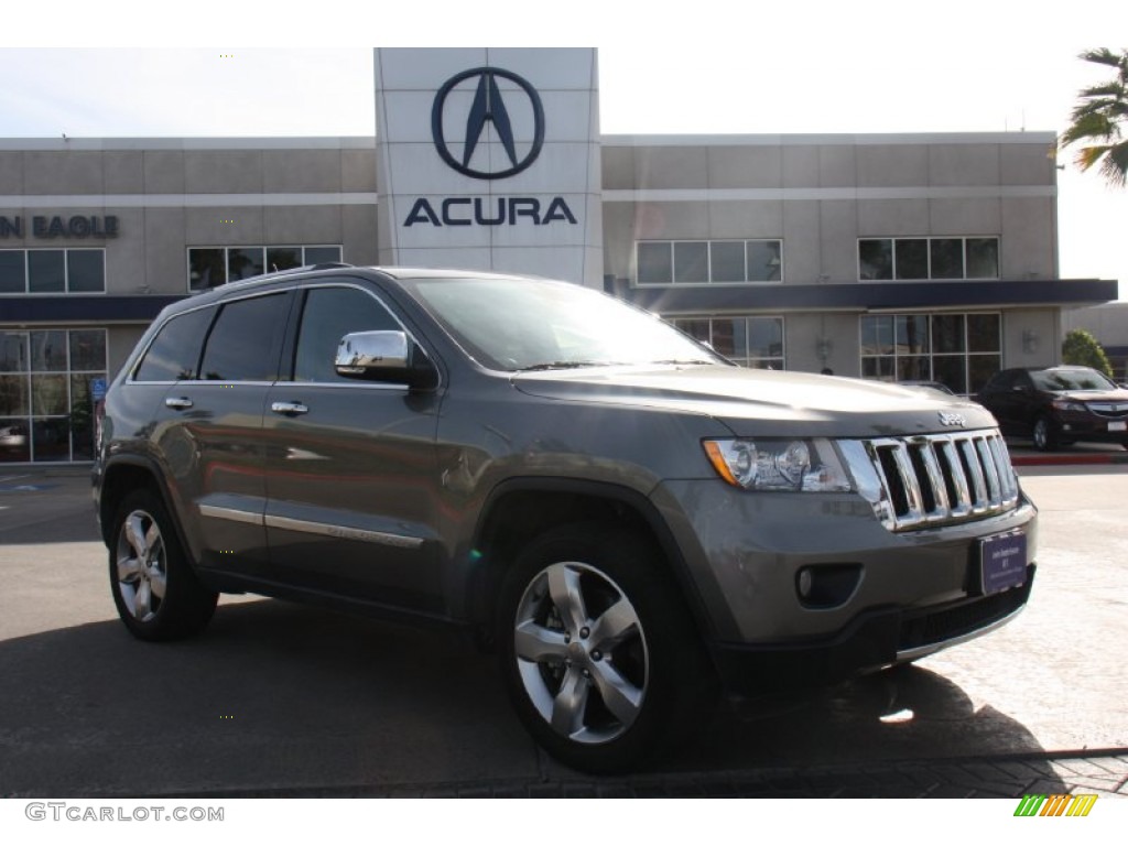 2012 Grand Cherokee Overland 4x4 - Mineral Gray Metallic / New Saddle/Black photo #1