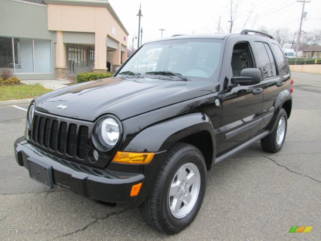 Black Clearcoat 2007 Jeep Liberty Sport 4x4 Exterior Photo #89364544