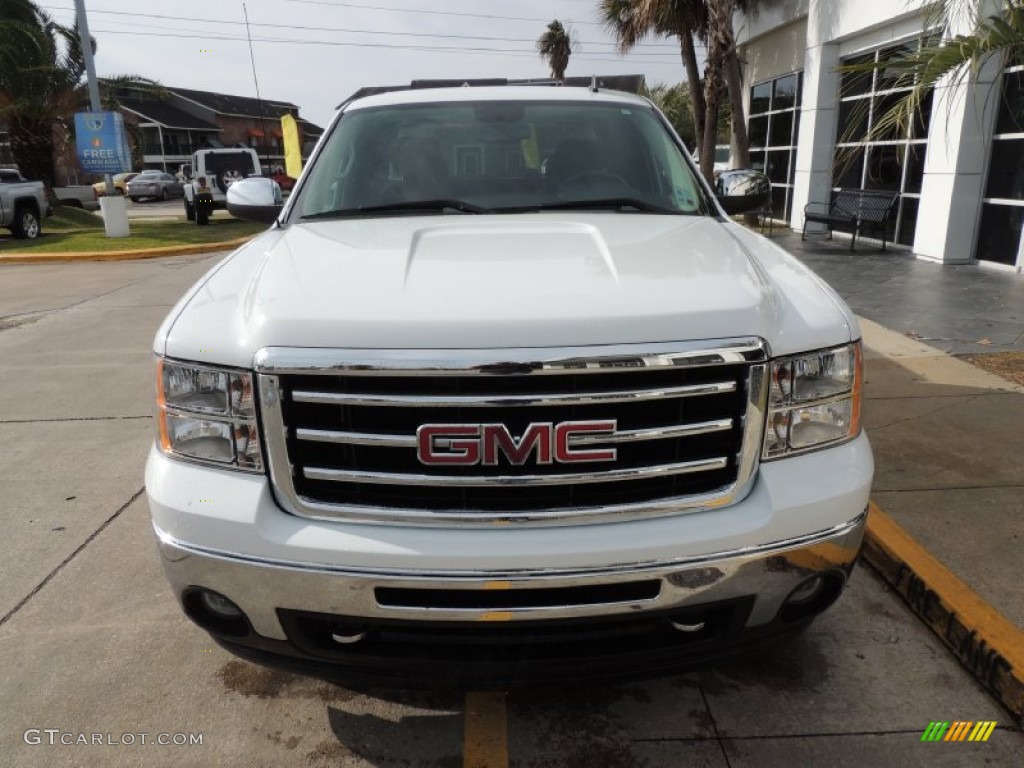 2013 Sierra 1500 SLE Extended Cab - Summit White / Ebony photo #2