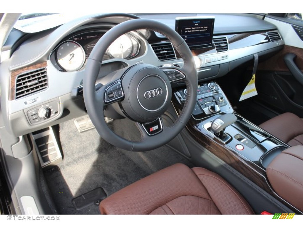 Nougat Brown Interior 2014 Audi S8 quattro S Photo #89365732