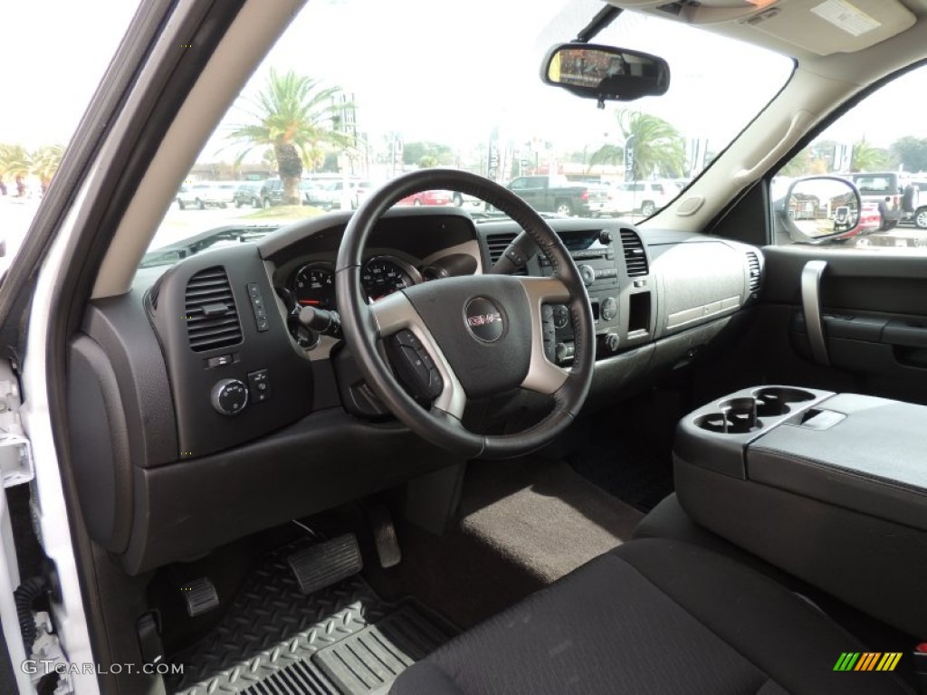 2013 Sierra 1500 SLE Extended Cab - Summit White / Ebony photo #12