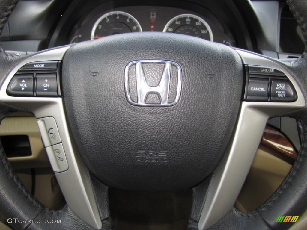 2012 Honda Accord EX-L Sedan Ivory Steering Wheel Photo #89366419