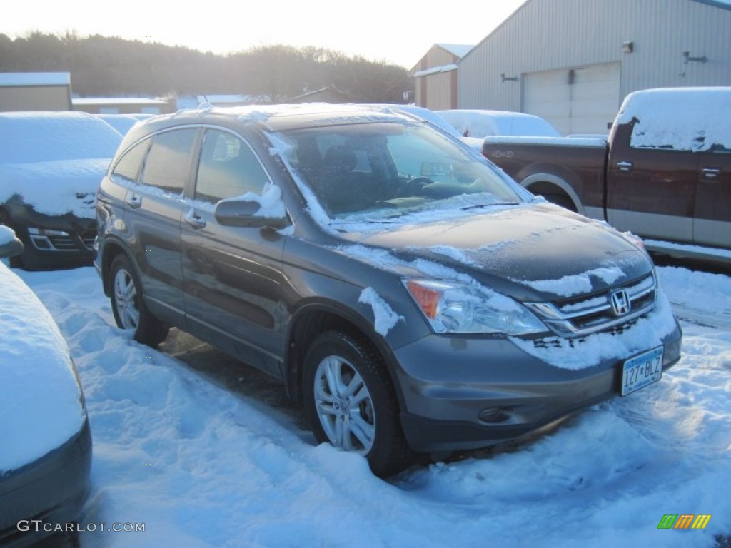 2010 CR-V EX-L AWD - Polished Metal Metallic / Black photo #2