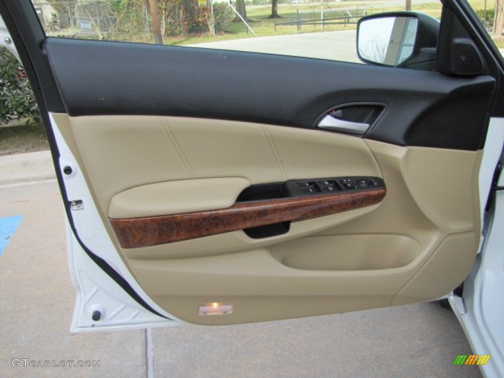 2012 Honda Accord EX-L Sedan Ivory Door Panel Photo #89367052