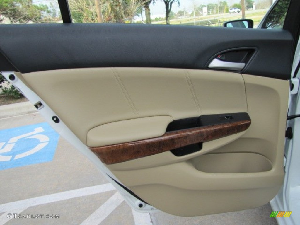 2012 Honda Accord EX-L Sedan Ivory Door Panel Photo #89367100
