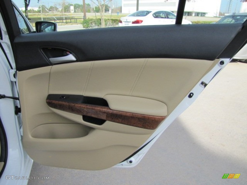 2012 Honda Accord EX-L Sedan Ivory Door Panel Photo #89367121