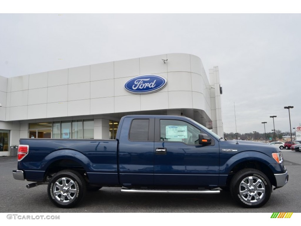 2014 F150 XLT SuperCab - Blue Jeans / Steel Grey photo #2