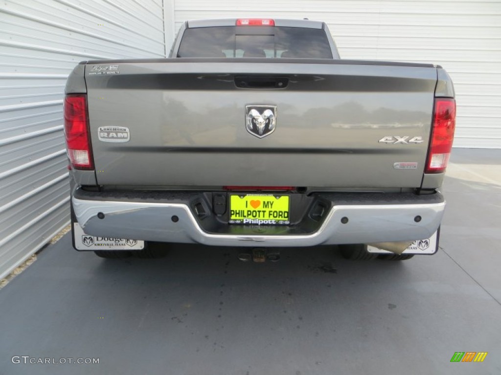 2012 Ram 3500 HD Laramie Longhorn Mega Cab 4x4 Dually - Mineral Gray Pearl / Light Pebble Beige/Bark Brown photo #5
