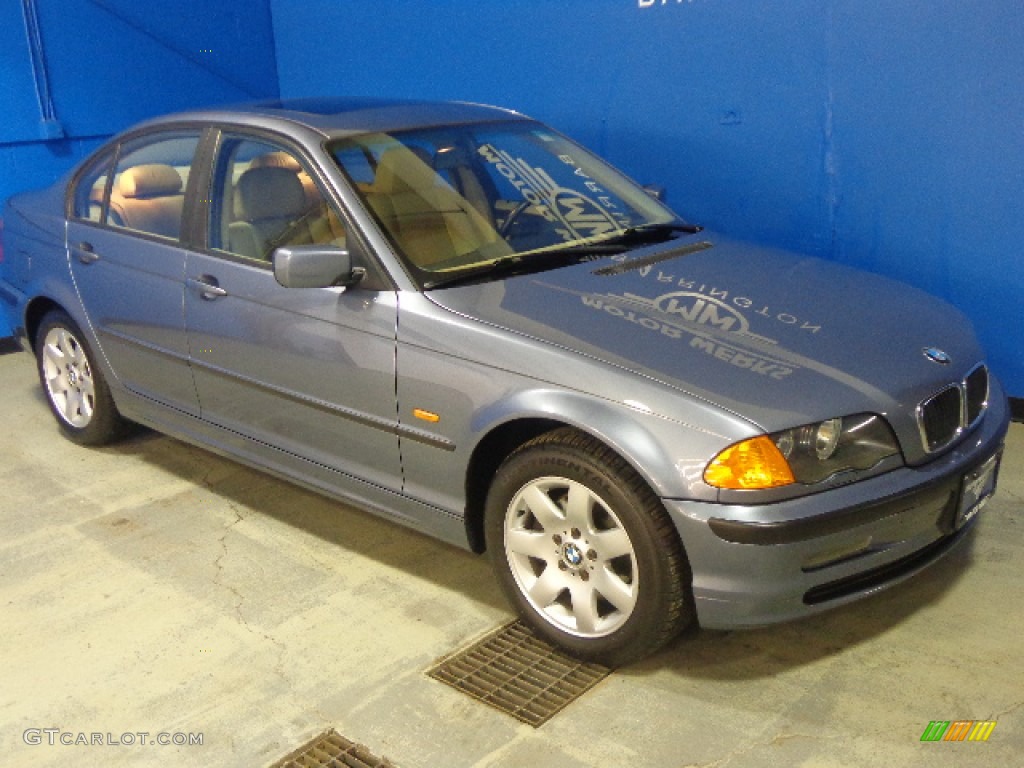 2001 3 Series 325xi Sedan - Steel Blue Metallic / Beige photo #3