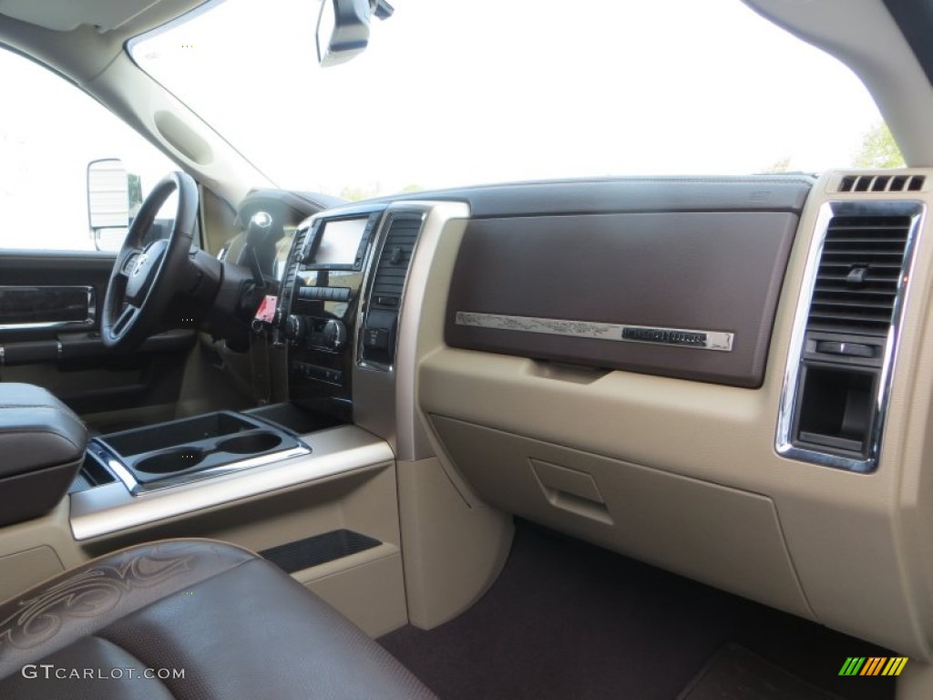 2012 Ram 3500 HD Laramie Longhorn Mega Cab 4x4 Dually - Mineral Gray Pearl / Light Pebble Beige/Bark Brown photo #25
