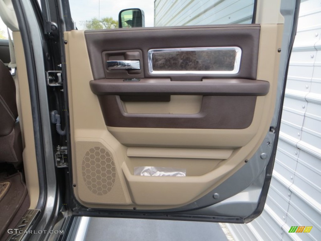2012 Ram 3500 HD Laramie Longhorn Mega Cab 4x4 Dually - Mineral Gray Pearl / Light Pebble Beige/Bark Brown photo #27