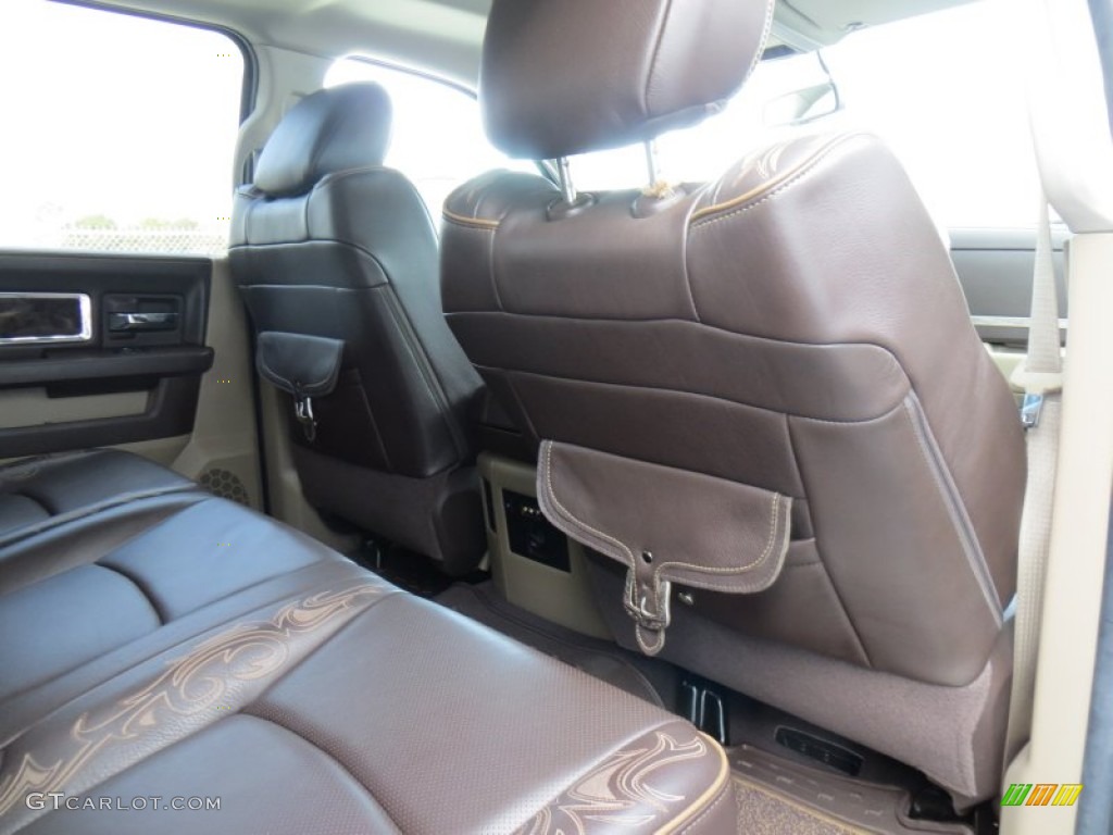 2012 Ram 3500 HD Laramie Longhorn Mega Cab 4x4 Dually - Mineral Gray Pearl / Light Pebble Beige/Bark Brown photo #28