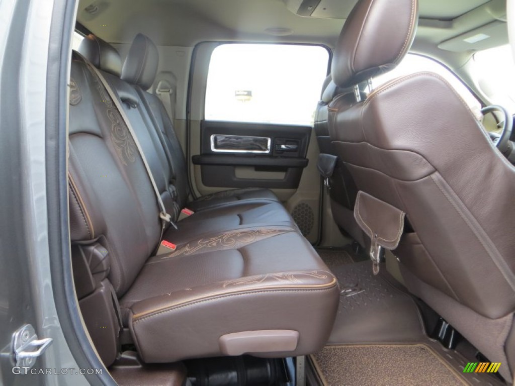 2012 Ram 3500 HD Laramie Longhorn Mega Cab 4x4 Dually - Mineral Gray Pearl / Light Pebble Beige/Bark Brown photo #29