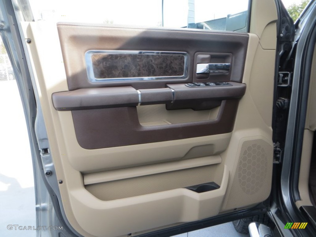 2012 Ram 3500 HD Laramie Longhorn Mega Cab 4x4 Dually - Mineral Gray Pearl / Light Pebble Beige/Bark Brown photo #33