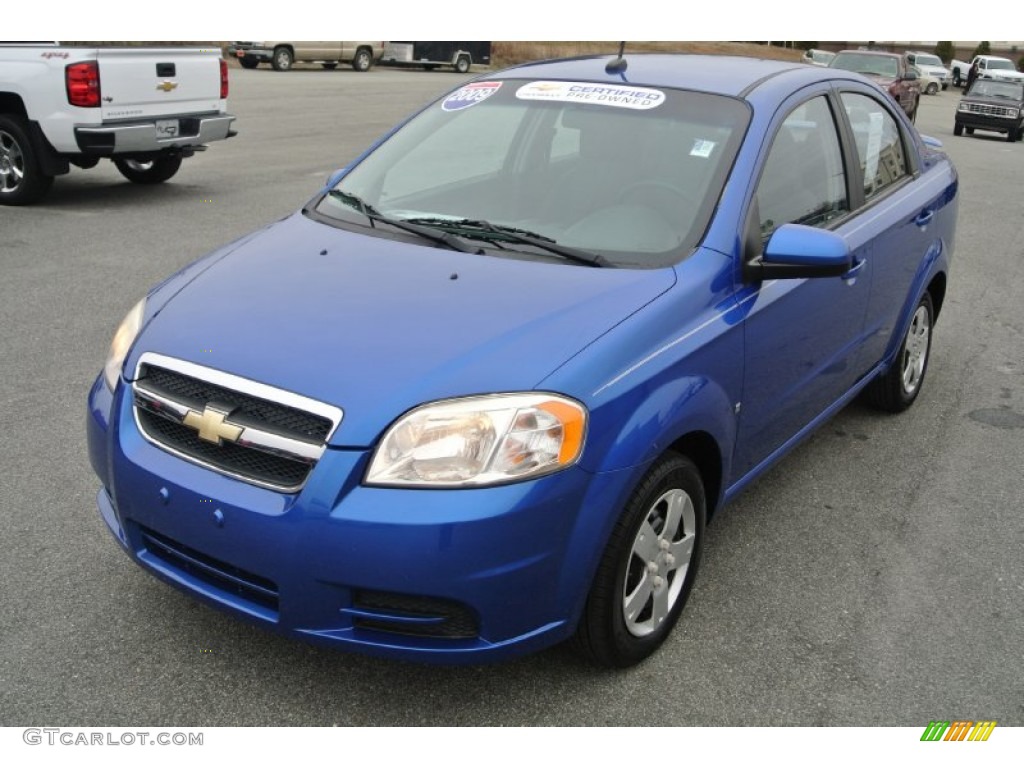 2009 Aveo LT Sedan - Bright Blue / Charcoal photo #2