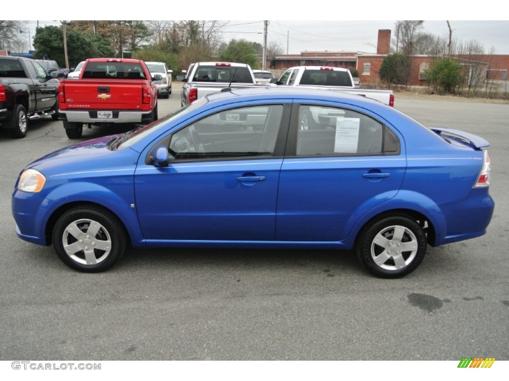 2009 Aveo LT Sedan - Bright Blue / Charcoal photo #3