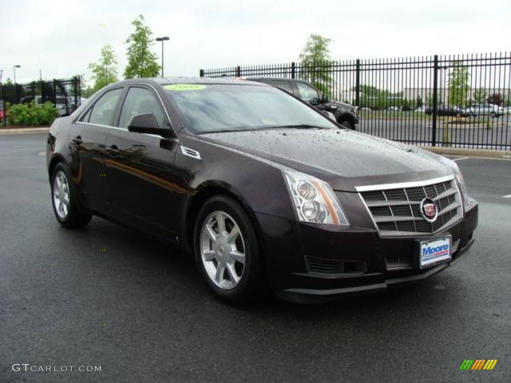 2008 CTS Sedan - Black Cherry / Cashmere/Cocoa photo #15