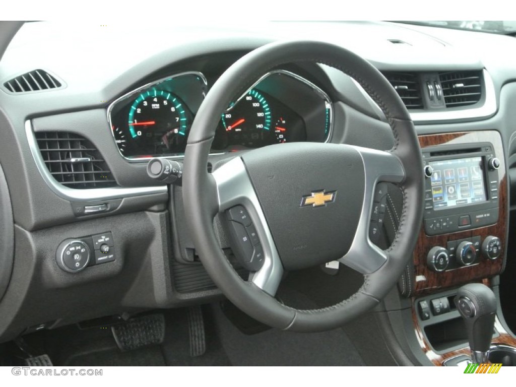 2014 Chevrolet Traverse LT Ebony Steering Wheel Photo #89376010