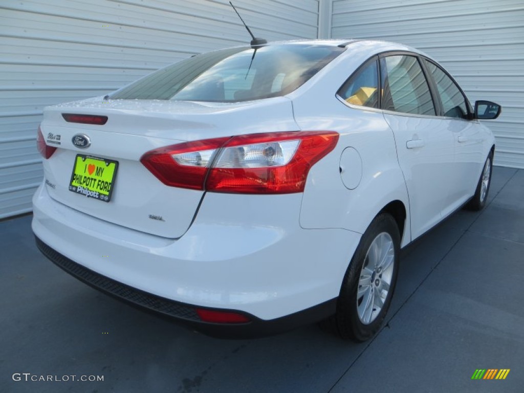 2012 Focus SEL Sedan - Oxford White / Charcoal Black photo #3