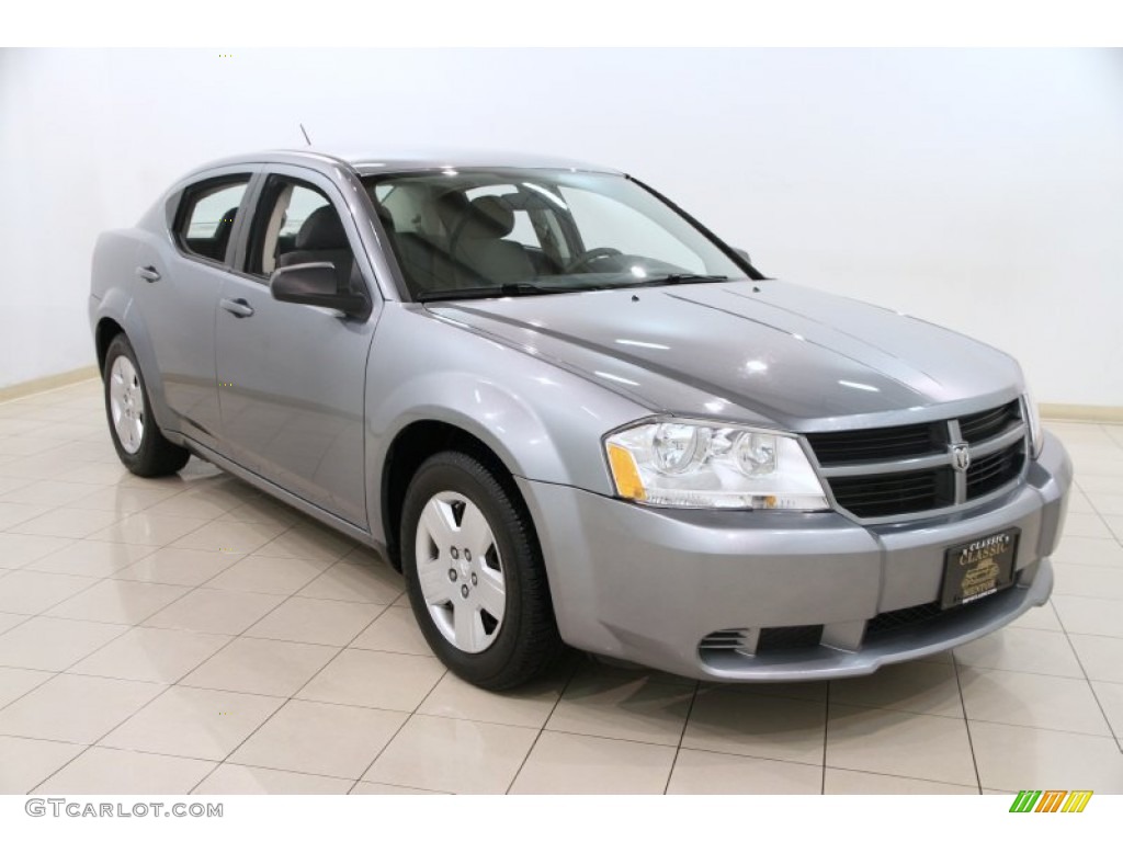 2008 Avenger SE - Silver Steel Metallic / Dark Slate Gray/Light Slate Gray photo #1