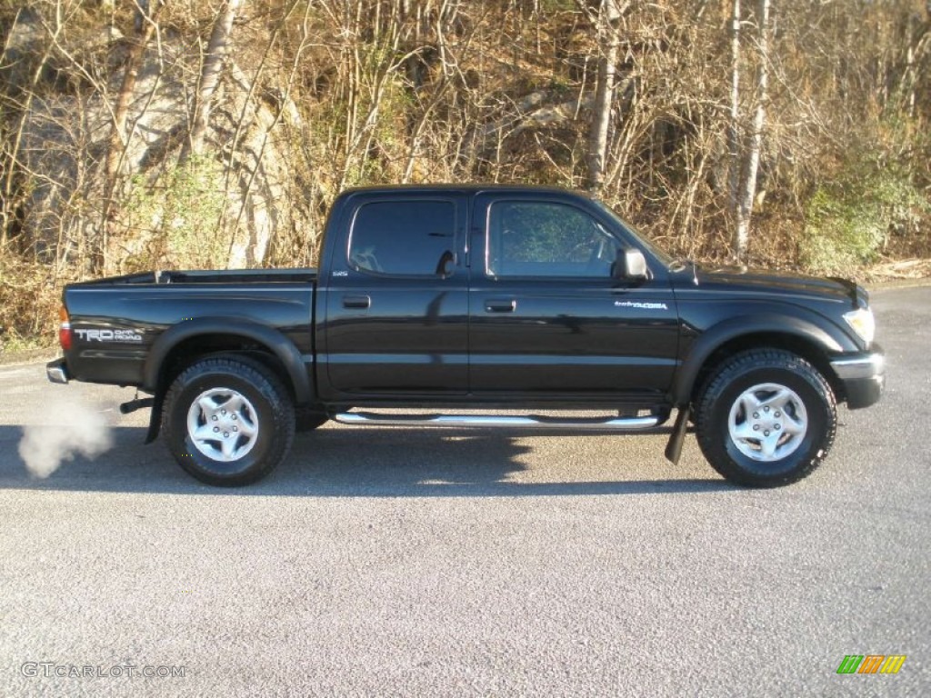 2004 Tacoma V6 PreRunner Double Cab - Black Sand Pearl / Oak photo #2