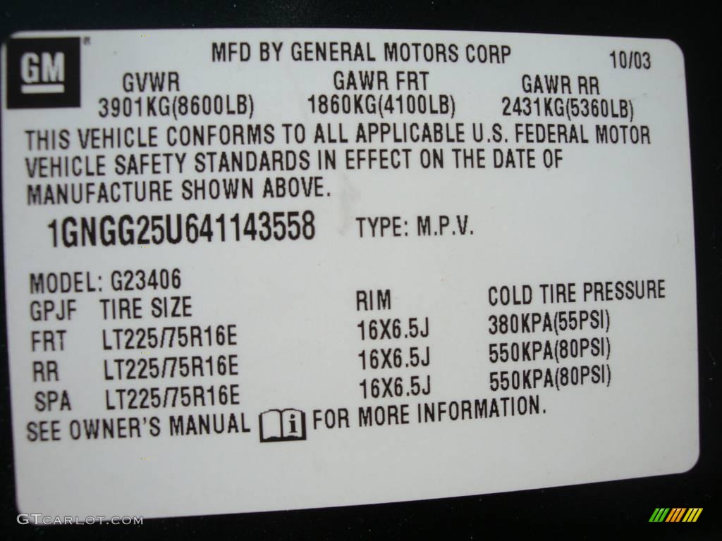 2004 Express 2500 Passenger Van - Dark Green Metallic / Medium Dark Pewter photo #15