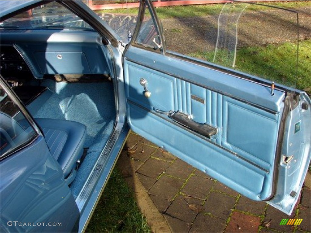 1967 Chevrolet Camaro Sport Coupe Blue Door Panel Photo #89382309