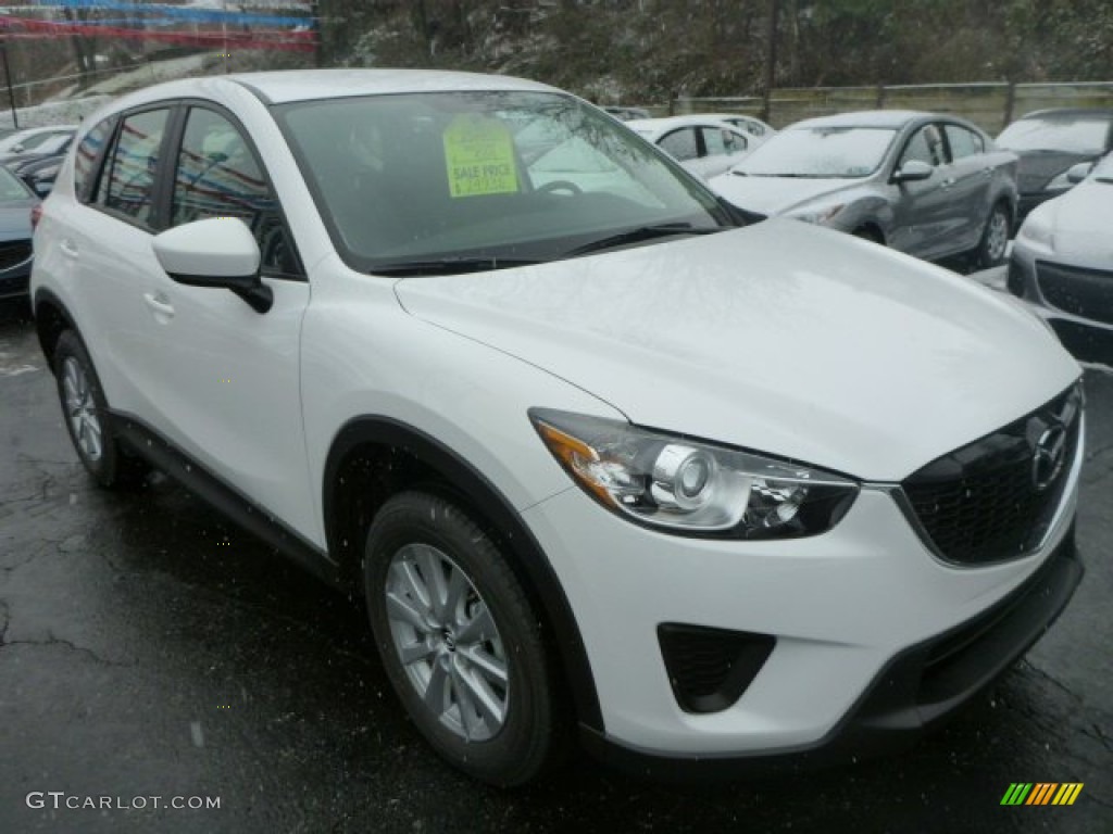 Crystal White Pearl Mica 2014 Mazda CX-5 Sport AWD Exterior Photo #89383008