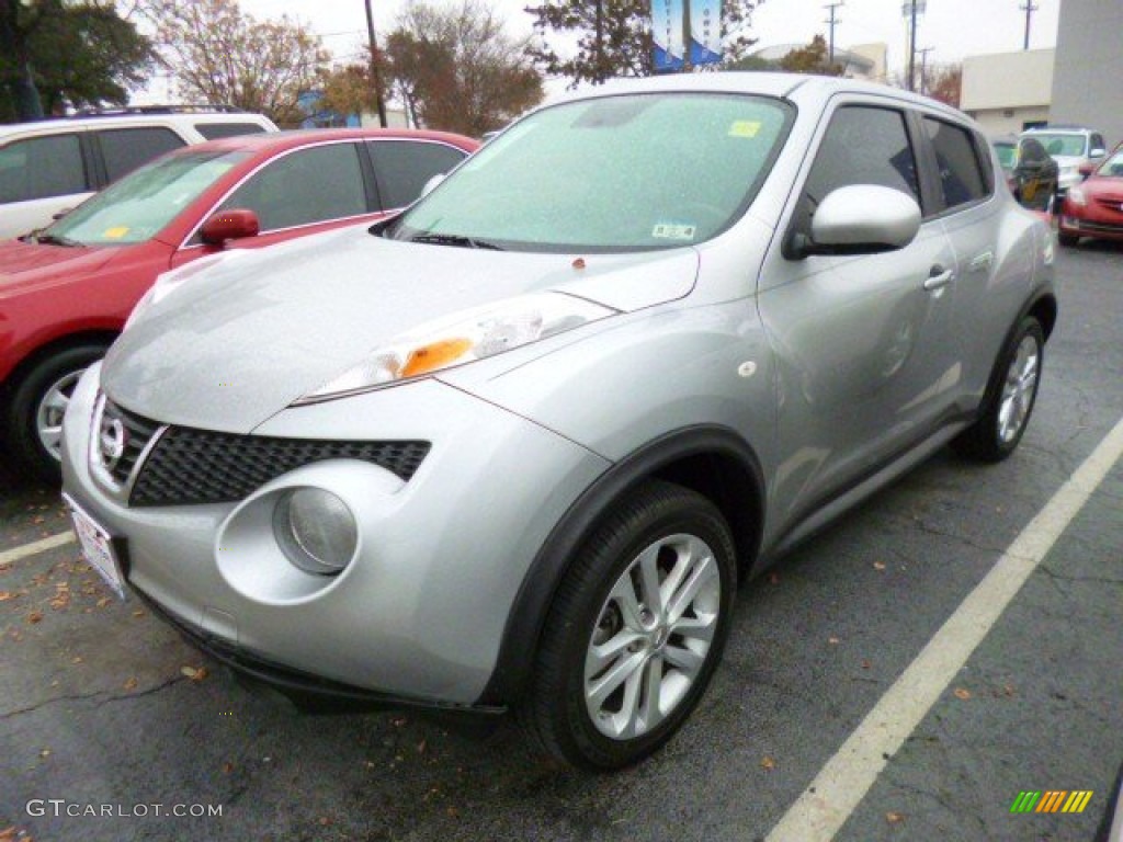 2012 Juke SL AWD - Chrome Silver / Black/Red Leather/Red Trim photo #1