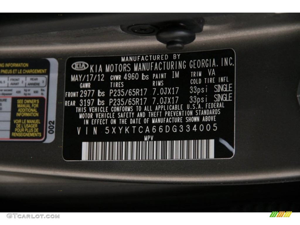 2013 Sorento LX AWD - Titanium Silver / Black photo #16