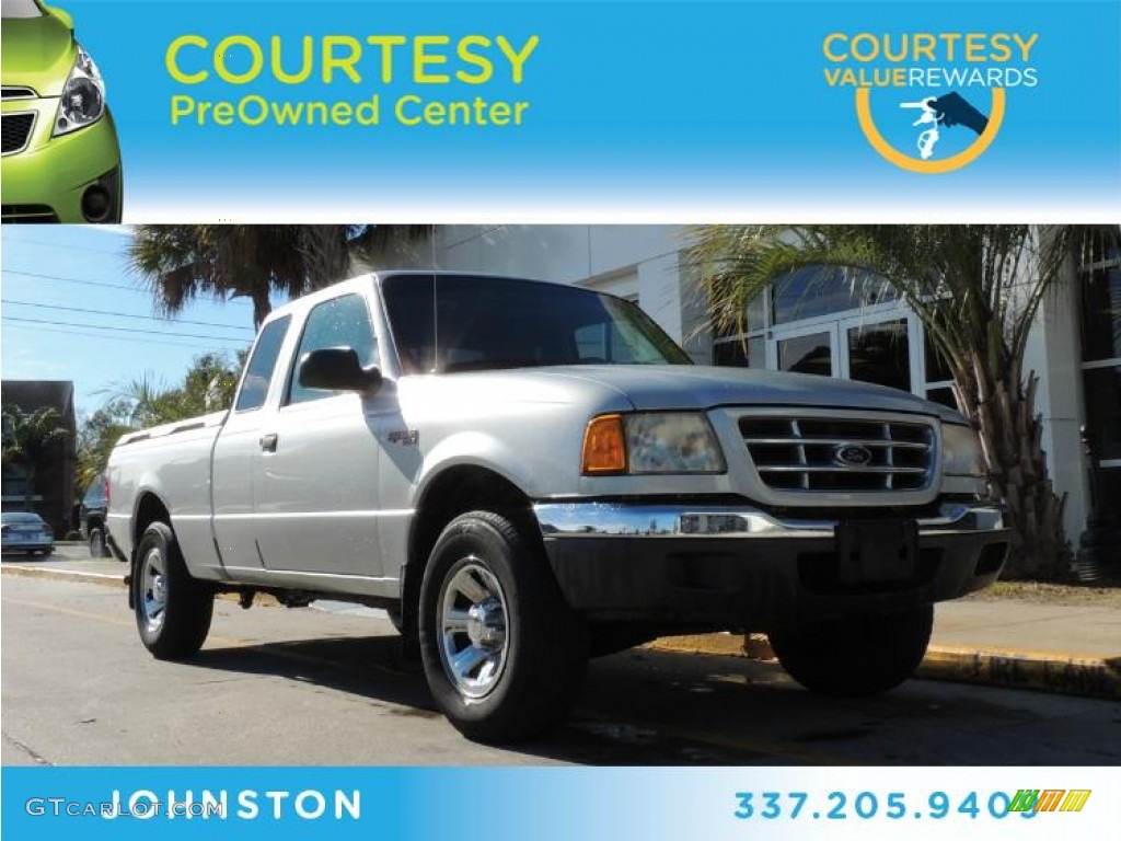 2001 Ranger XLT SuperCab - Silver Frost Metallic / Dark Graphite photo #1