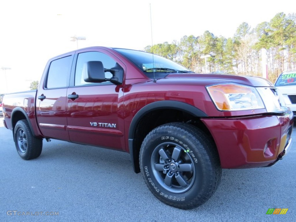 Cayenne Red 2014 Nissan Titan Pro-4X Crew Cab 4x4 Exterior Photo #89386371