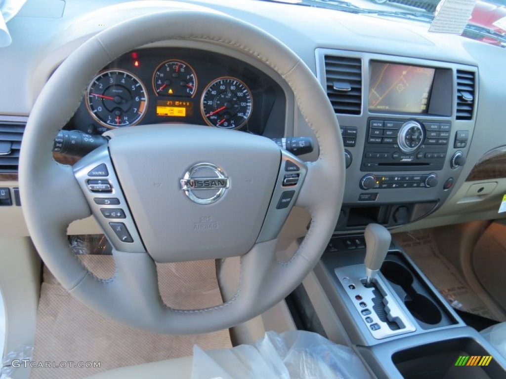 2014 Nissan Armada Platinum Almond Dashboard Photo #89386994