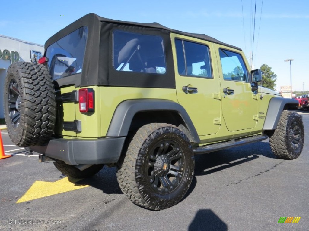 Commando Green 2013 Jeep Wrangler Unlimited Sport S 4x4 Exterior Photo #89387421