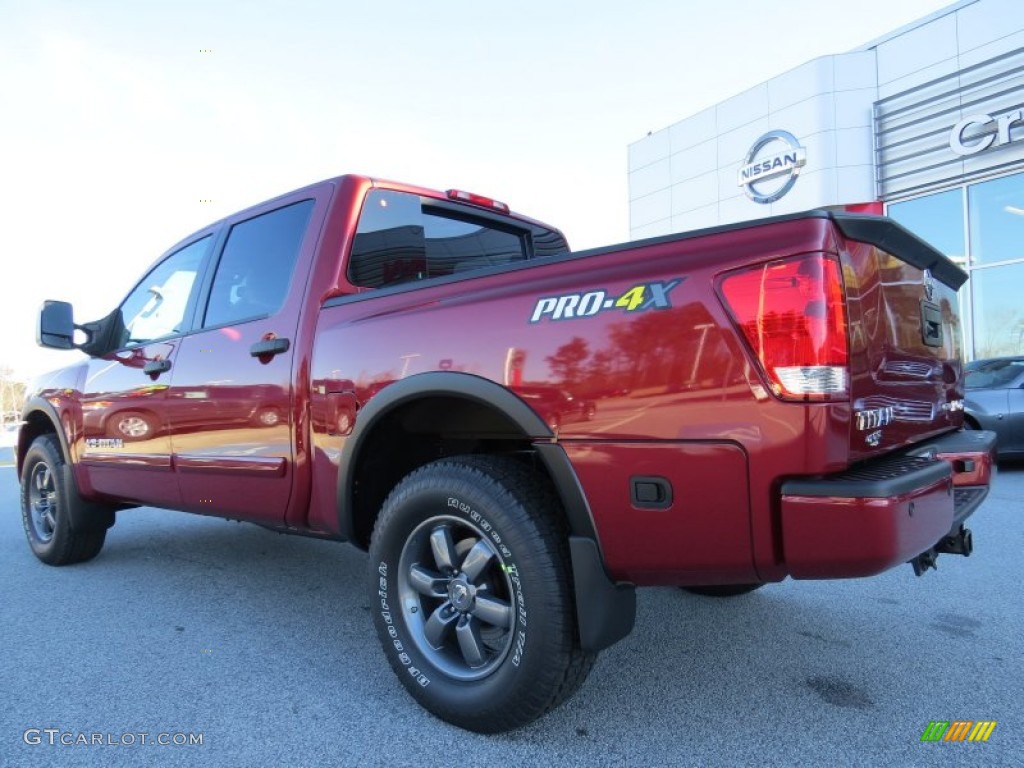 Cayenne Red 2014 Nissan Titan Pro-4X Crew Cab 4x4 Exterior Photo #89388017