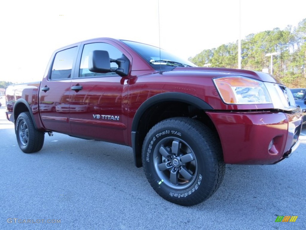 Cayenne Red 2014 Nissan Titan Pro-4X Crew Cab 4x4 Exterior Photo #89388117