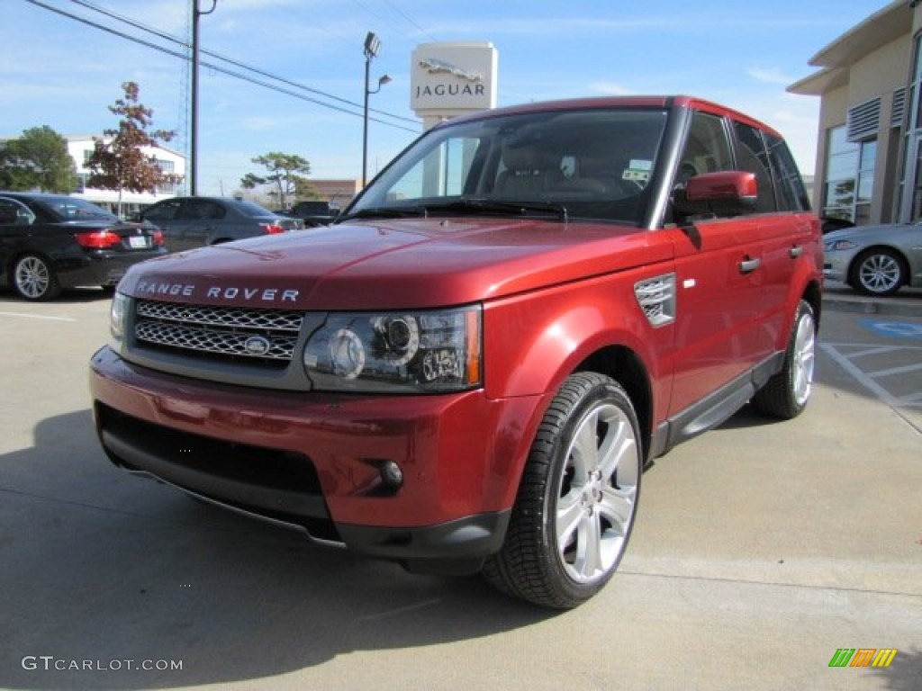 2010 Range Rover Sport Supercharged - Rimini Red / Almond/Nutmeg Stitching photo #5