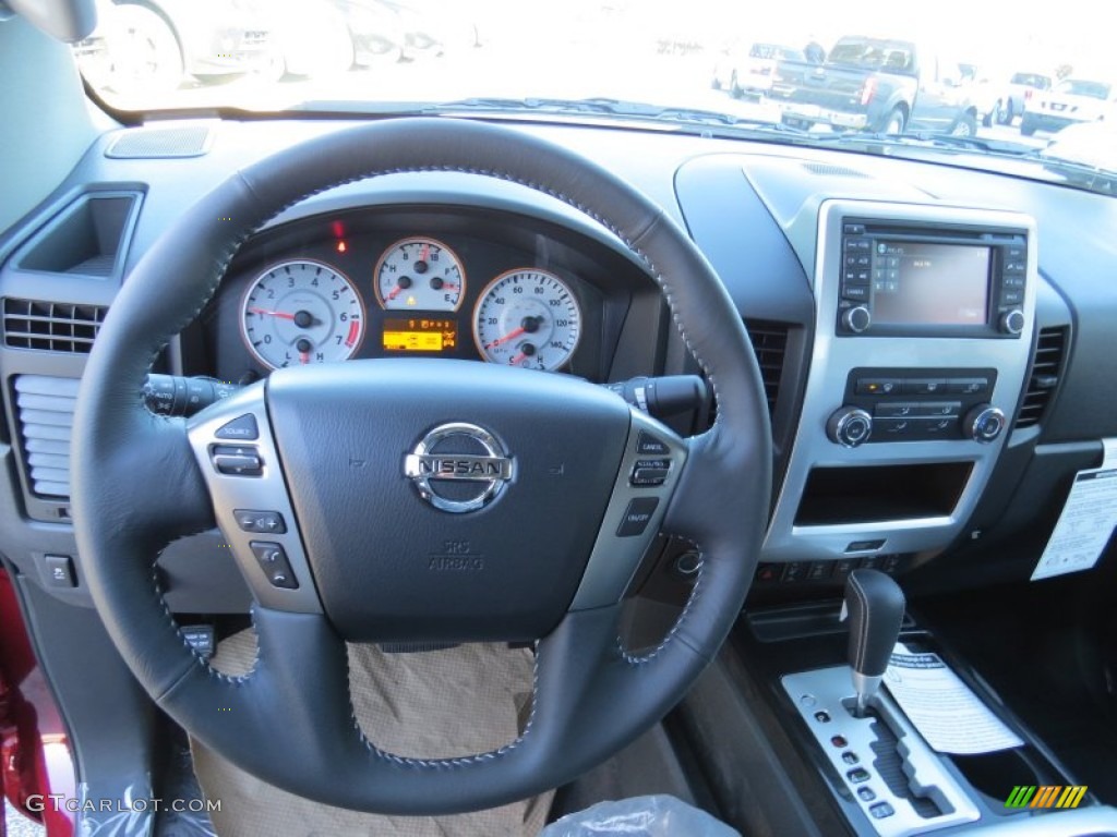 2014 Nissan Titan Pro-4X Crew Cab 4x4 Pro-4X Charcoal Dashboard Photo #89388261