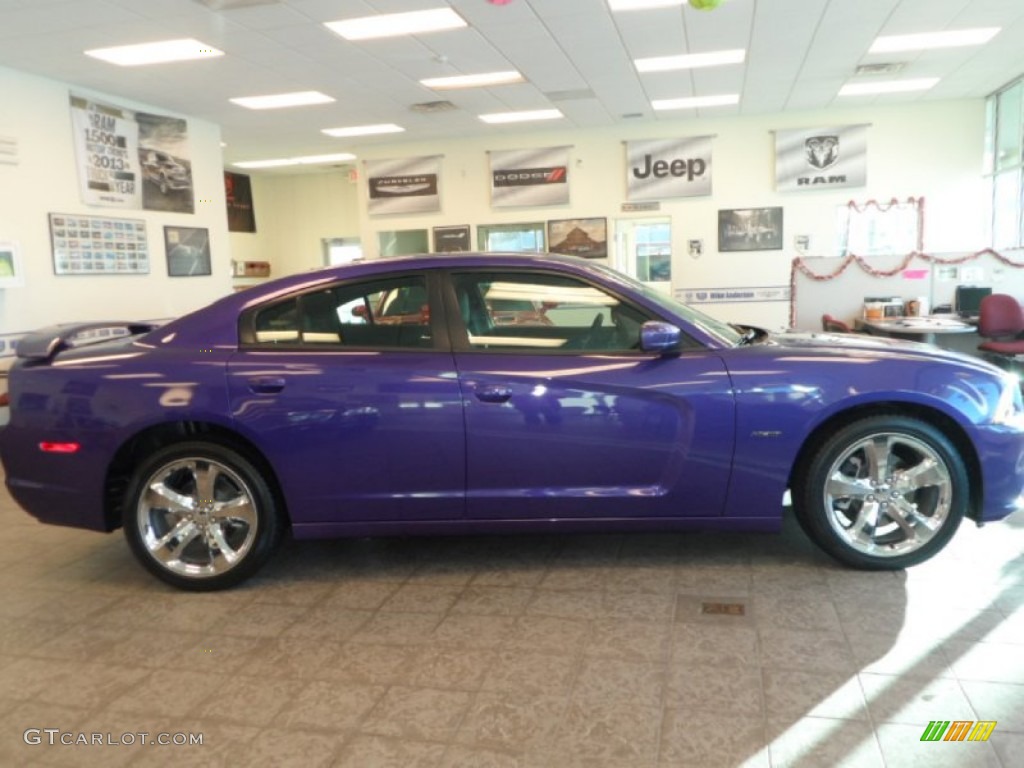2014 Charger R/T - Plum Crazy Pearl / Black photo #3