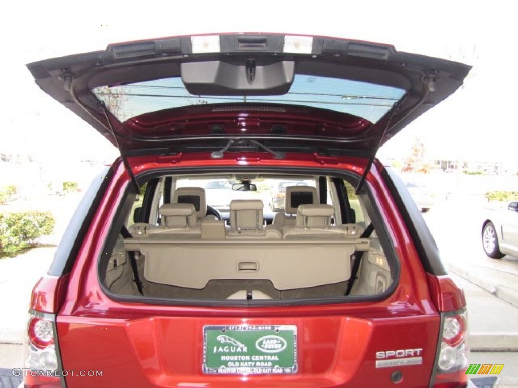 2010 Range Rover Sport Supercharged - Rimini Red / Almond/Nutmeg Stitching photo #34