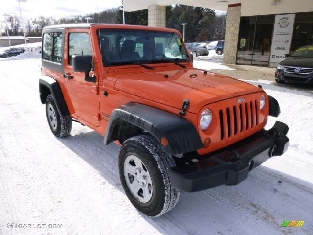 2012 Wrangler Sport 4x4 - Crush Orange / Black photo #2